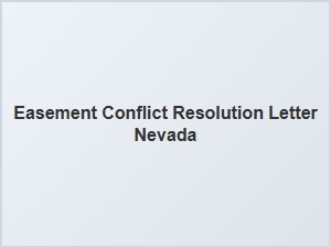 Easement Conflict Resolution Letter Nevada