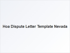 Easement Dispute Letter Template Nevada
