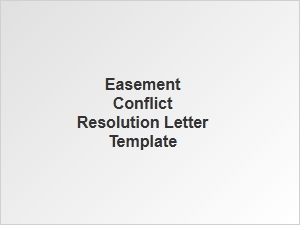 Easement Conflict Resolution Letter Template