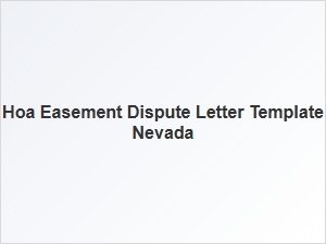 Easement Violation Notice Template Nevada