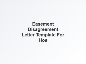 Easement Dispute Notice for Hoa