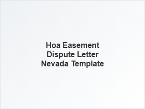 Nevada Property Access Rights Easement Dispute Letter Template