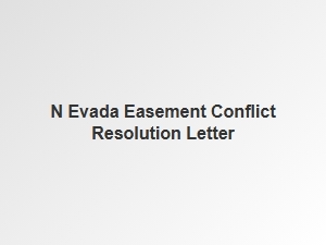 Nevada Easement Conflict Resolution Letter