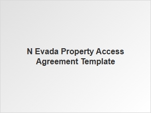 Nevada Property Access Rights Agreement Template