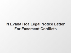 Nevada Easement Conflict Legal Notice Letter