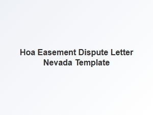 Nevada Property Boundary Dispute Letter Template